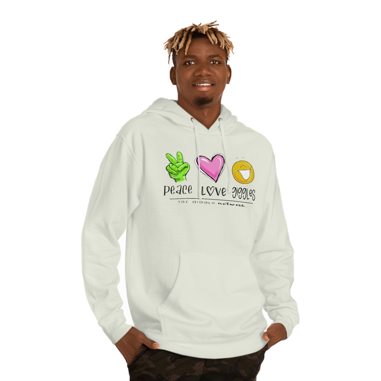 Peace Love Giggles Sweat by The Giggle Network