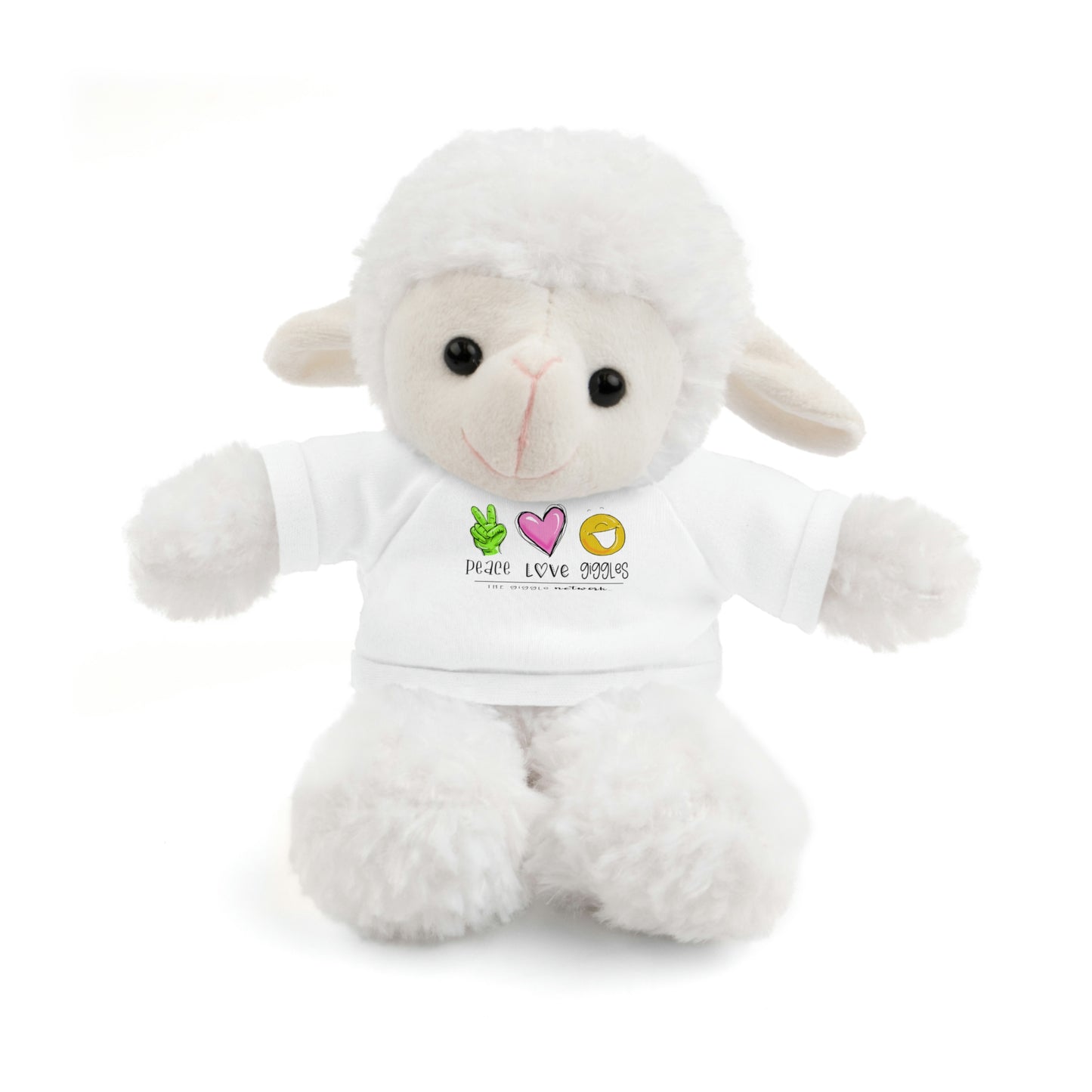 Stuffed Bear, Bunny, or Tiger with Peace, Love, Giggles by The Giggle Network (TM)