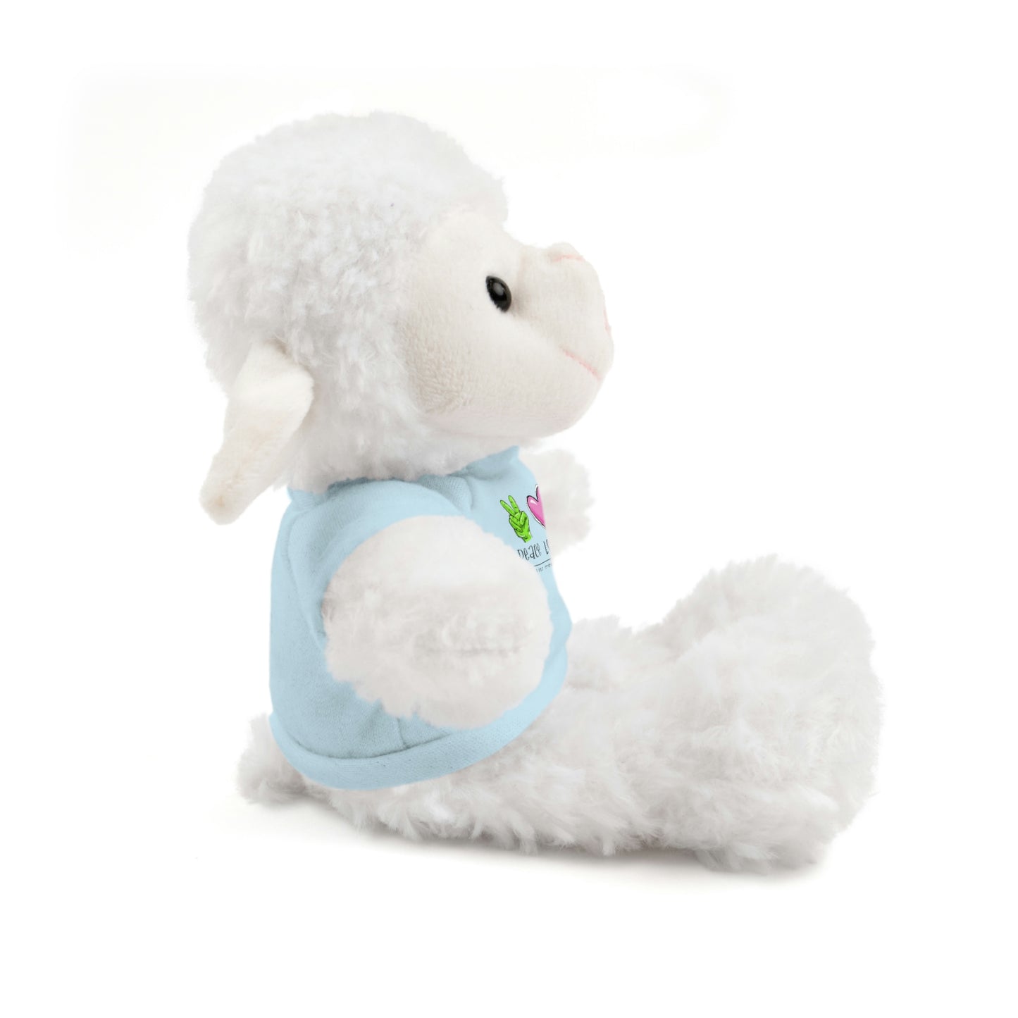 Stuffed Bear, Bunny, or Tiger with Peace, Love, Giggles by The Giggle Network (TM)