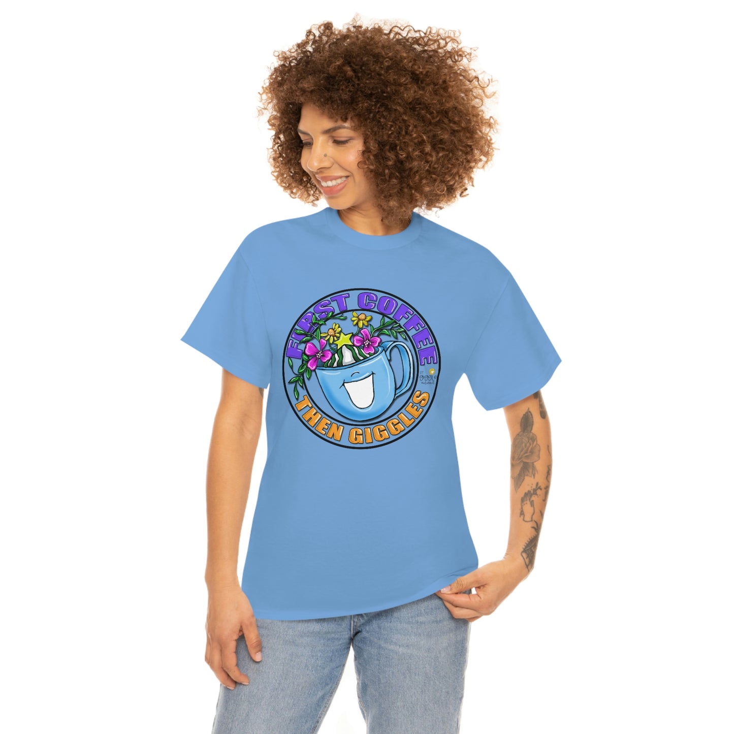 FIrst Coffee Then Giggles (FULL COLOR) by The Giggle Network (TM) created and Illustrated by Laurie Repetto