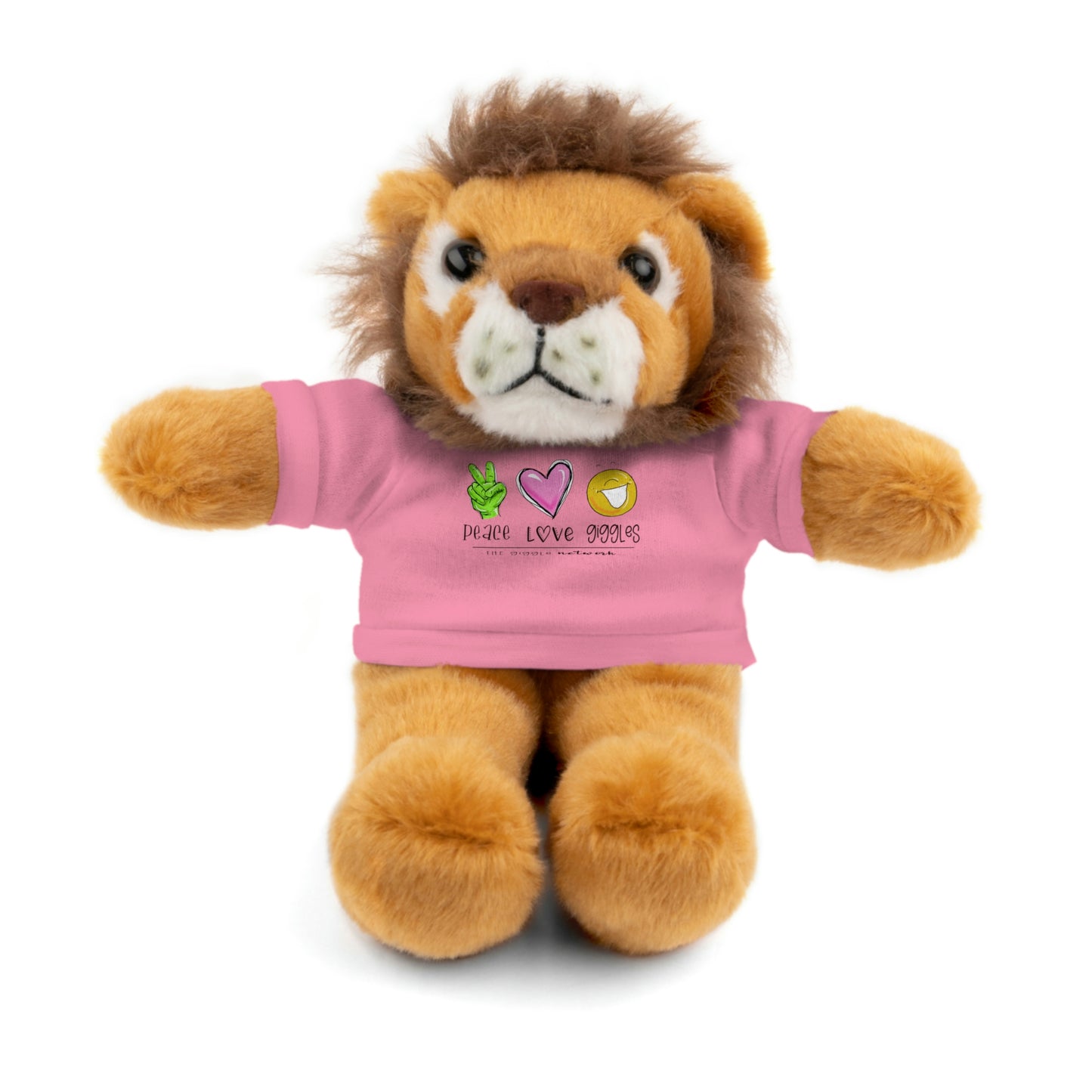 Stuffed Bear, Bunny, or Tiger with Peace, Love, Giggles by The Giggle Network (TM)