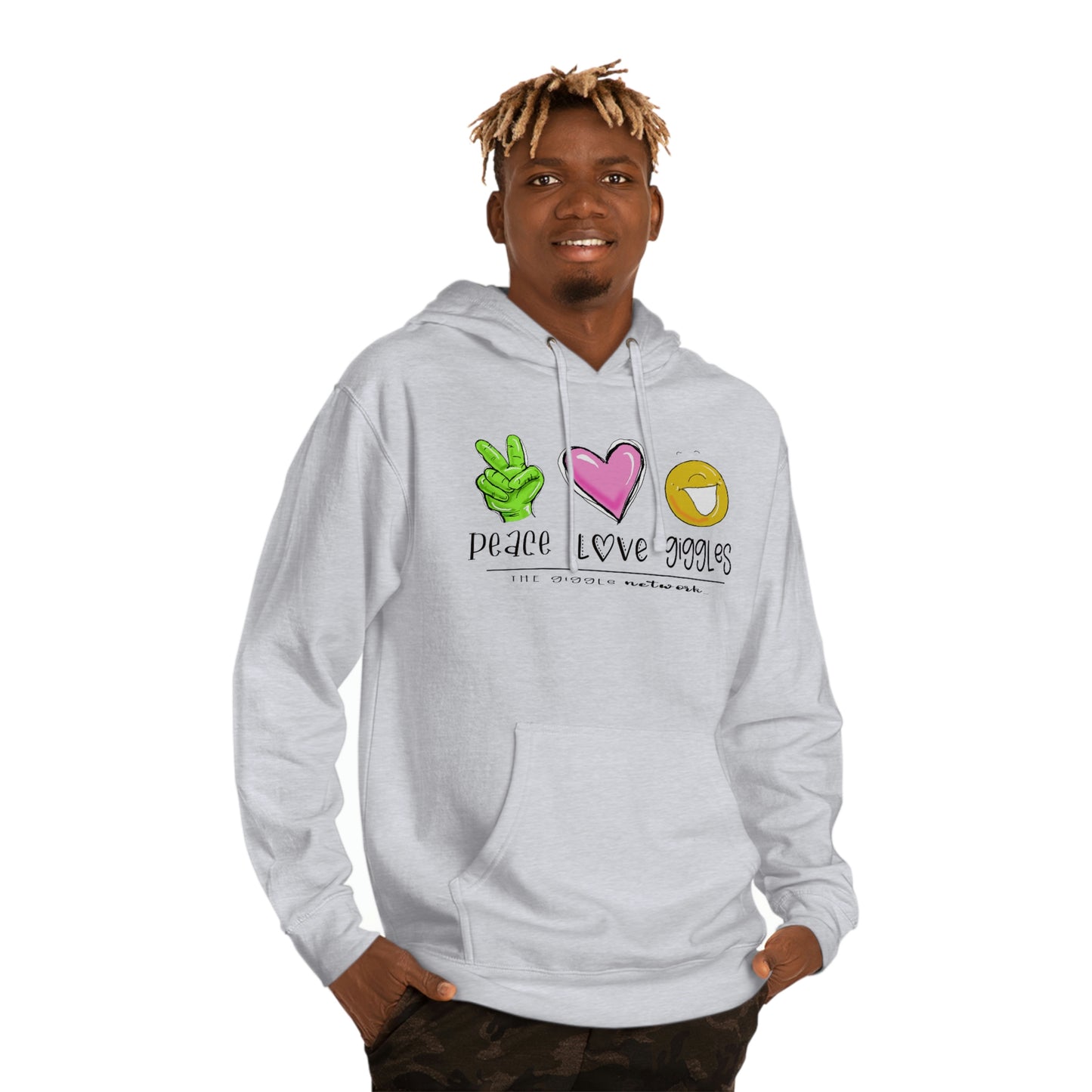 Peace Love Giggles Sweat by The Giggle Network
