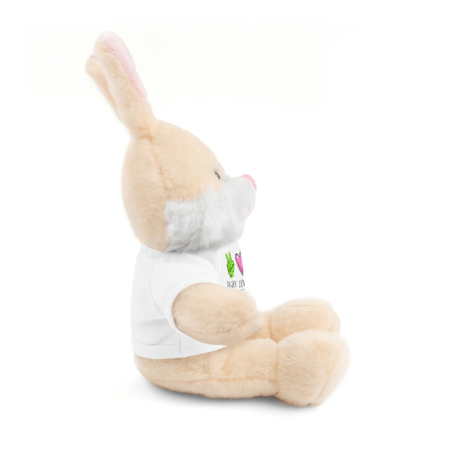Stuffed Bear, Bunny, or Tiger with Peace, Love, Giggles by The Giggle Network (TM)