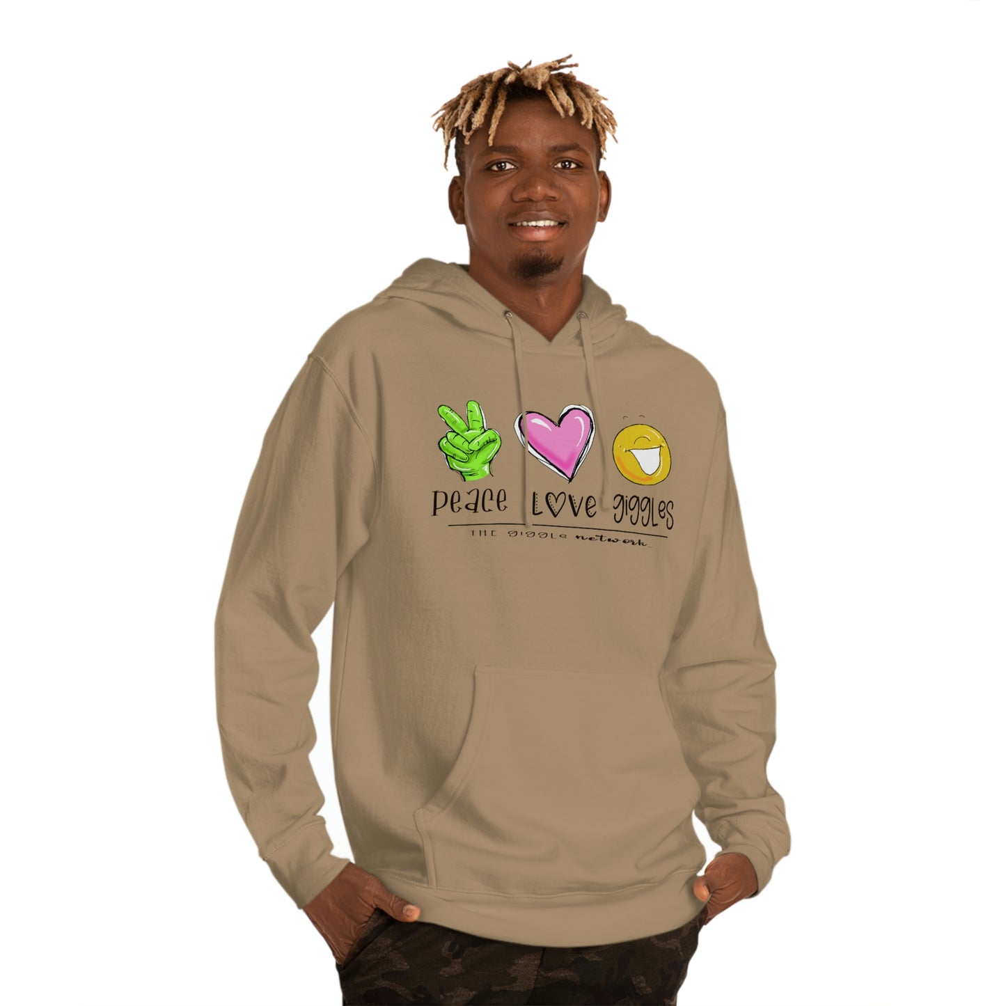 Peace Love Giggles Sweat by The Giggle Network