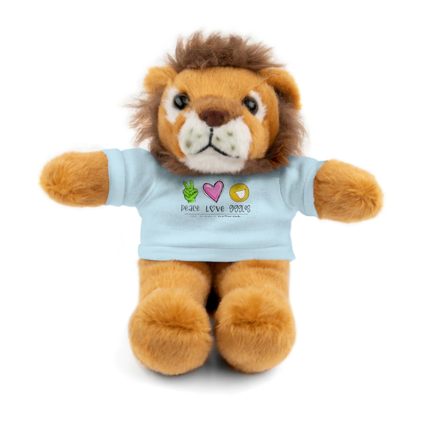 Stuffed Bear, Bunny, or Tiger with Peace, Love, Giggles by The Giggle Network (TM)