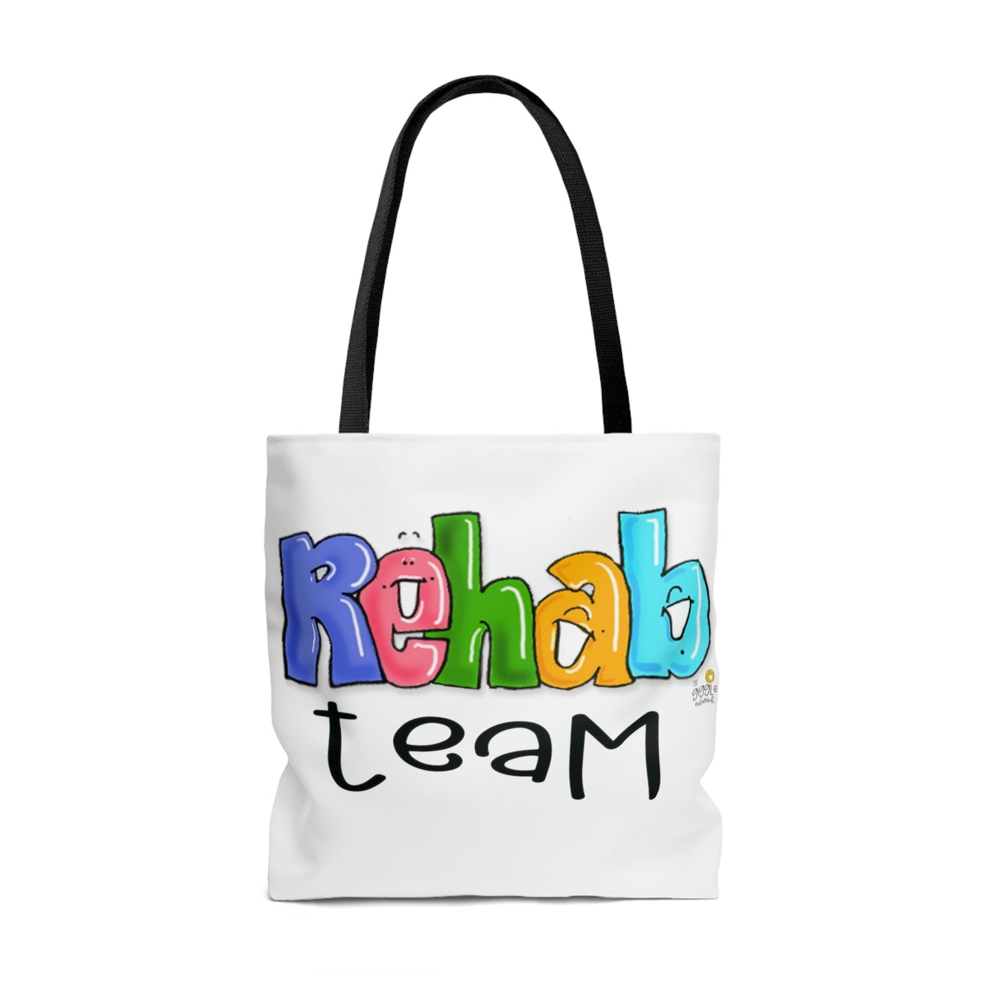 Rehab Team Tote Bag (AOP) by the Giggle Network