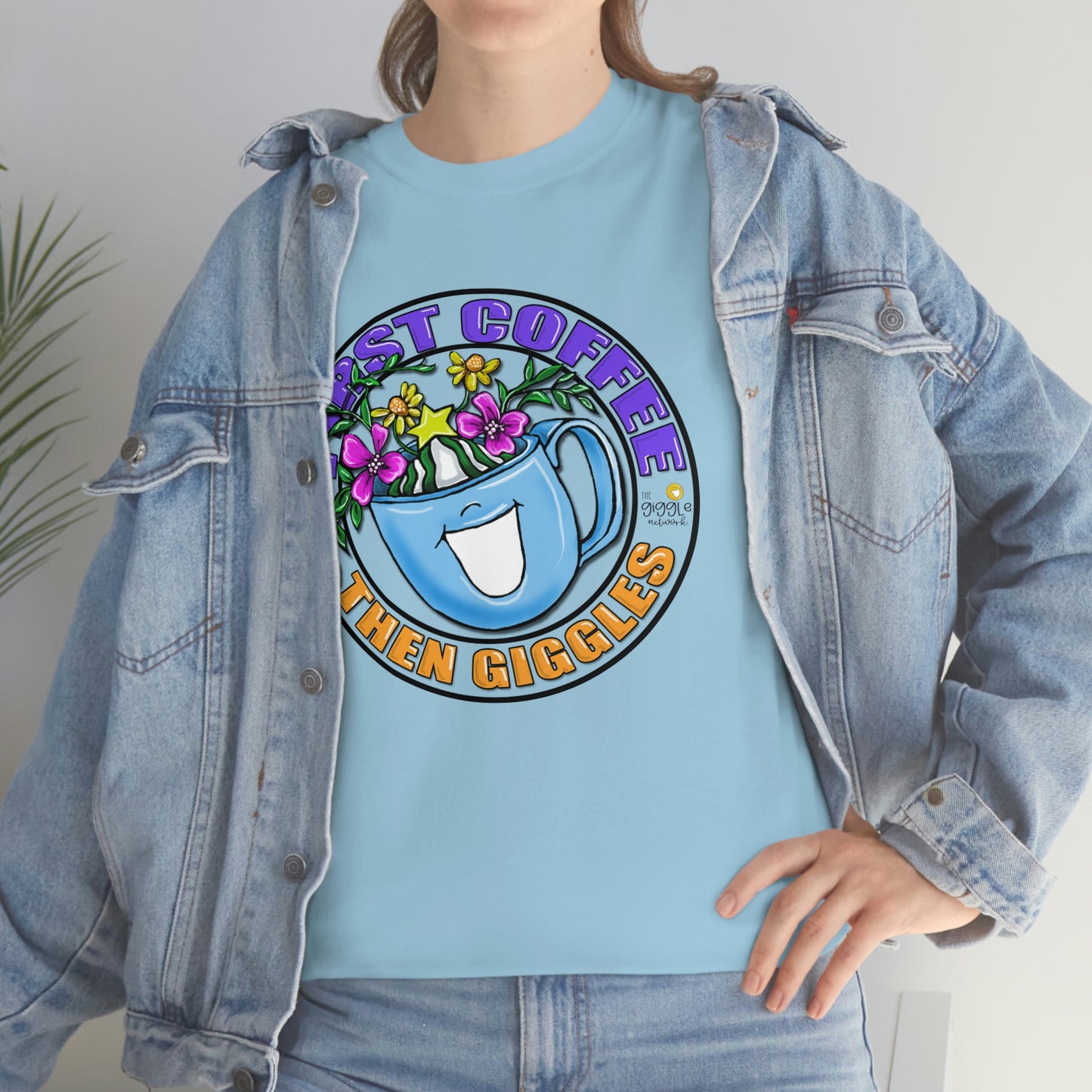 FIrst Coffee Then Giggles (FULL COLOR) by The Giggle Network (TM) created and Illustrated by Laurie Repetto