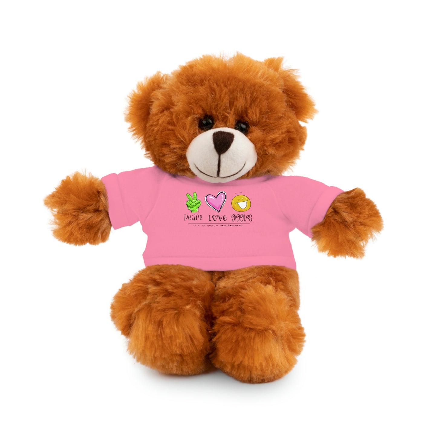 Stuffed Bear, Bunny, or Tiger with Peace, Love, Giggles by The Giggle Network (TM)
