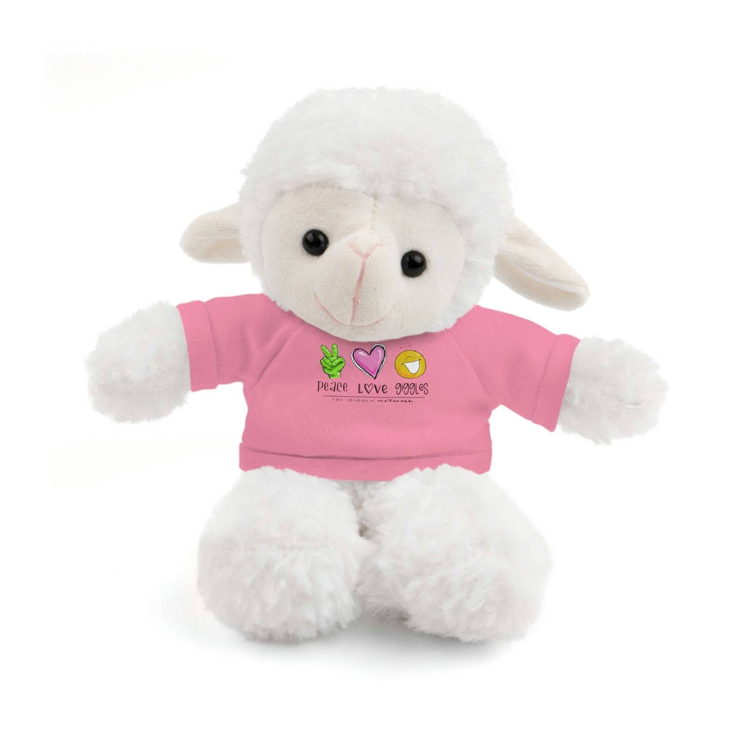 Stuffed Bear, Bunny, or Tiger with Peace, Love, Giggles by The Giggle Network (TM)