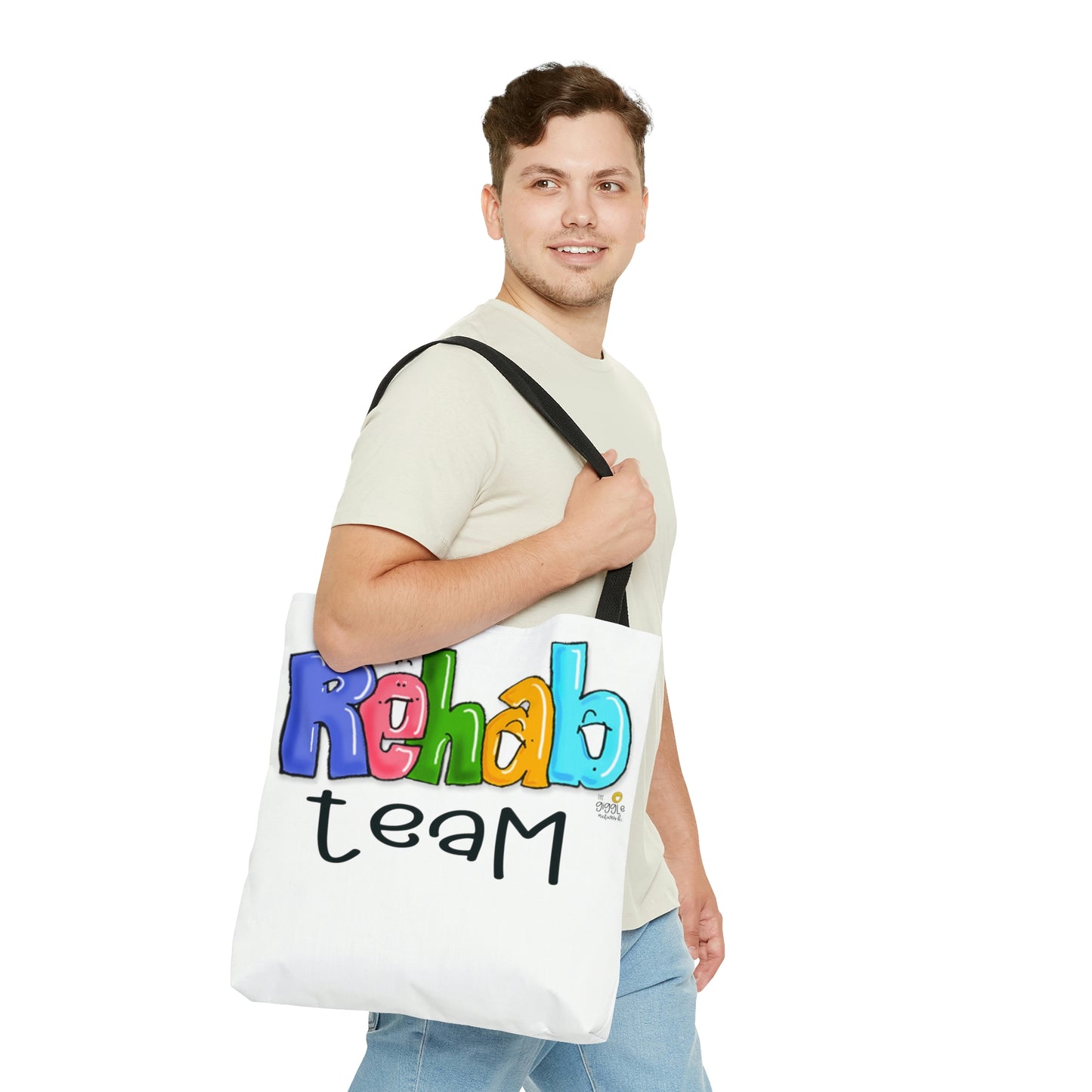Rehab Team Tote Bag (AOP) by the Giggle Network