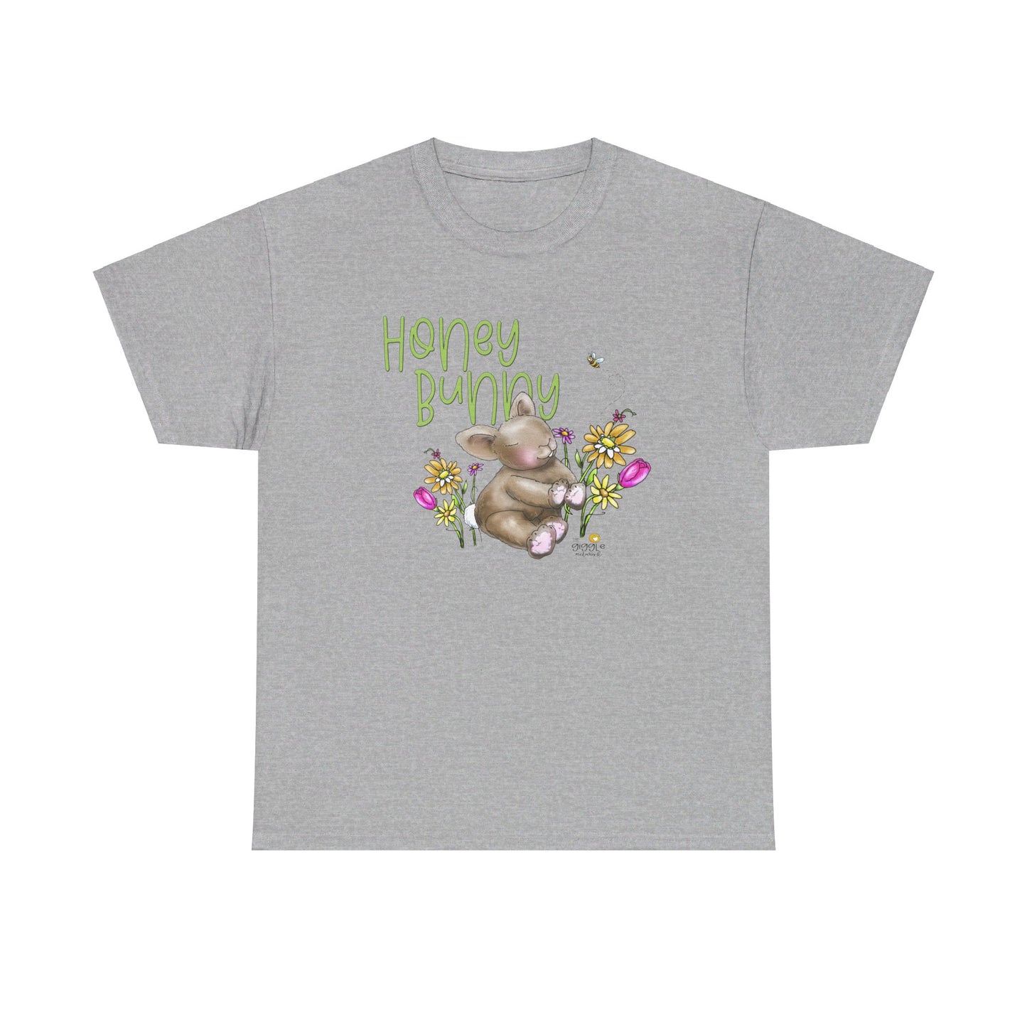 Honey Bunny by The Giggle Network, Spring Tshirt, Bunny shirt, Springtime designs, flowers tshirt by the GIggle Network