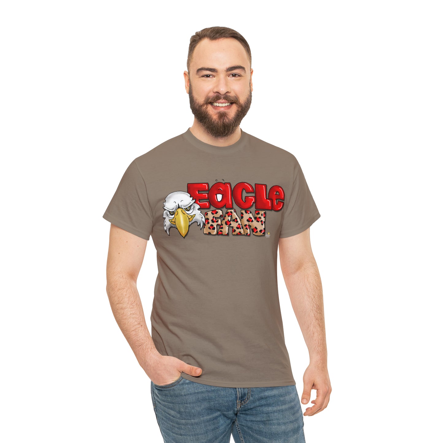 Eagle Fan (cheetah) Tshirt by The Giggle Network created by Laurie Repetto