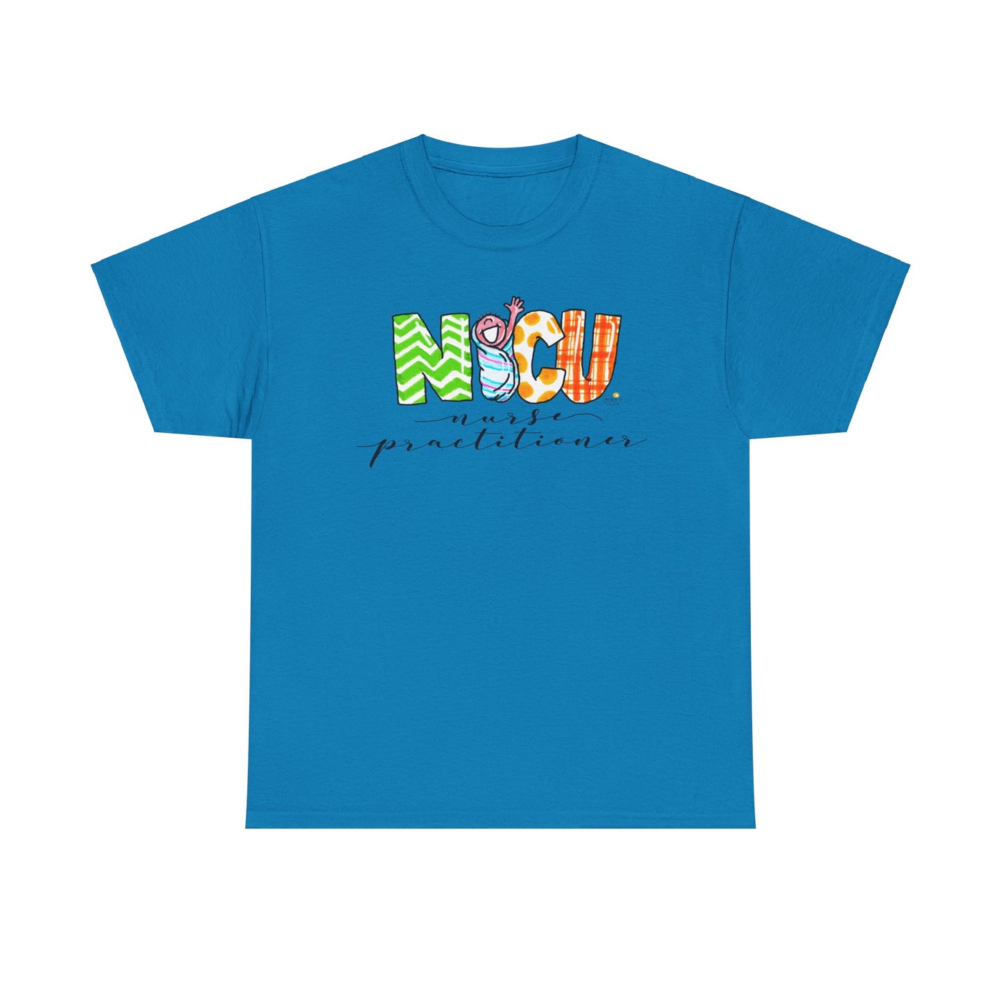 Nurse Practitioner Tee with Baby Swaddle Design