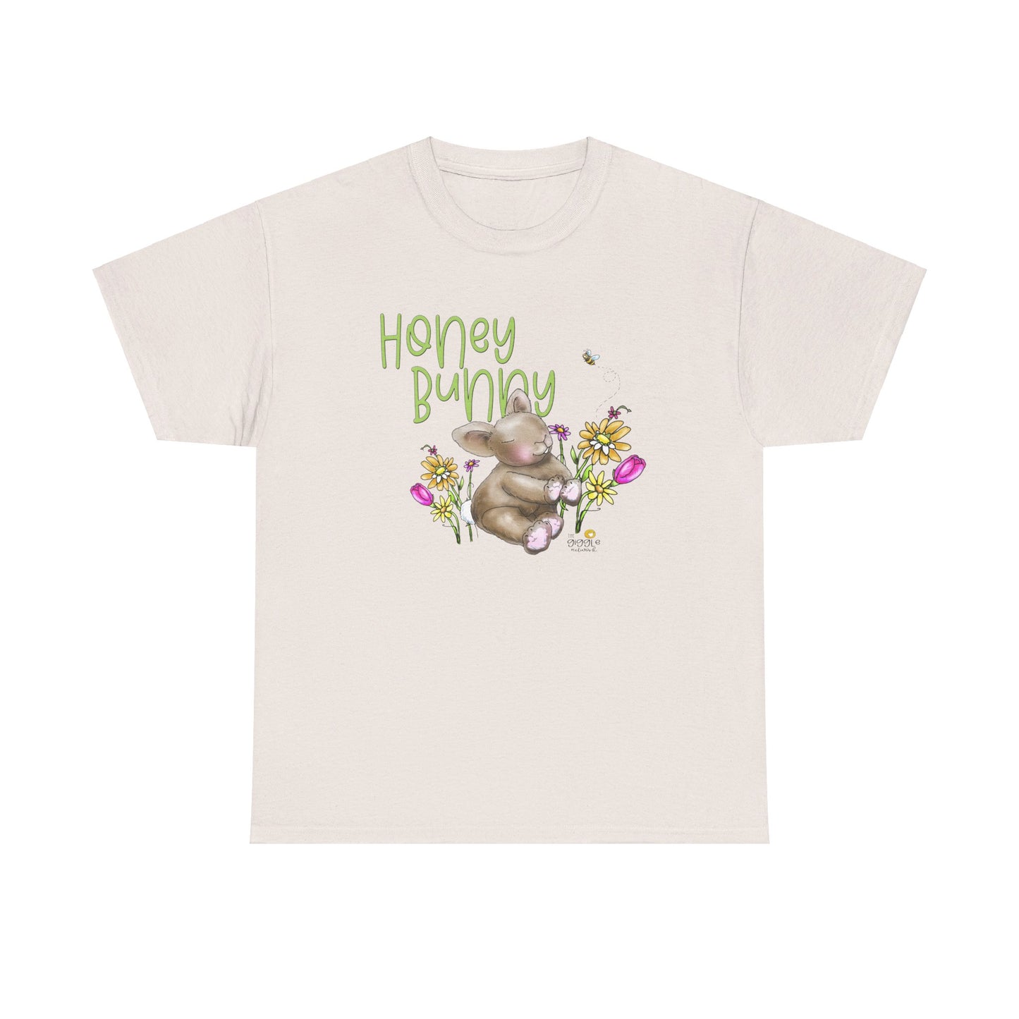 Honey Bunny by The Giggle Network, Spring Tshirt, Bunny shirt, Springtime designs, flowers tshirt by the GIggle Network