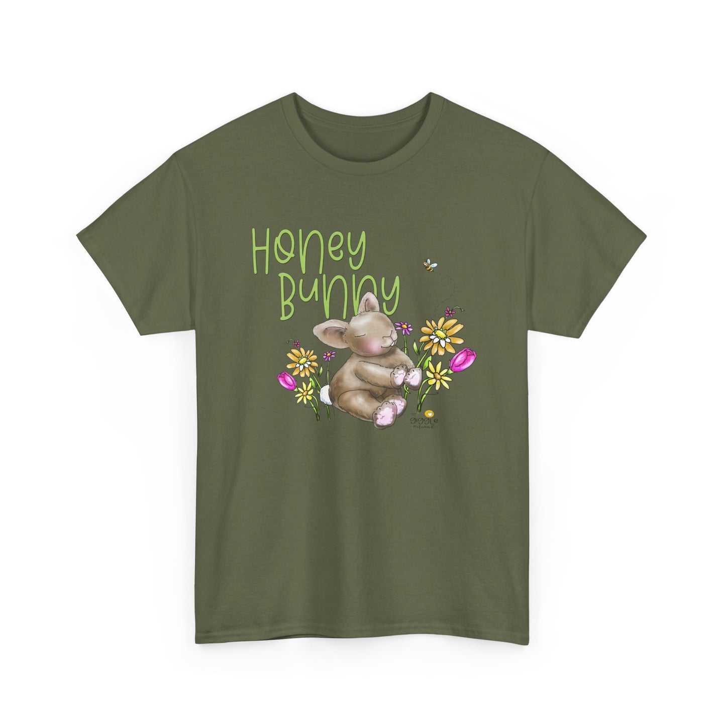 Honey Bunny by The Giggle Network, Spring Tshirt, Bunny shirt, Springtime designs, flowers tshirt by the GIggle Network