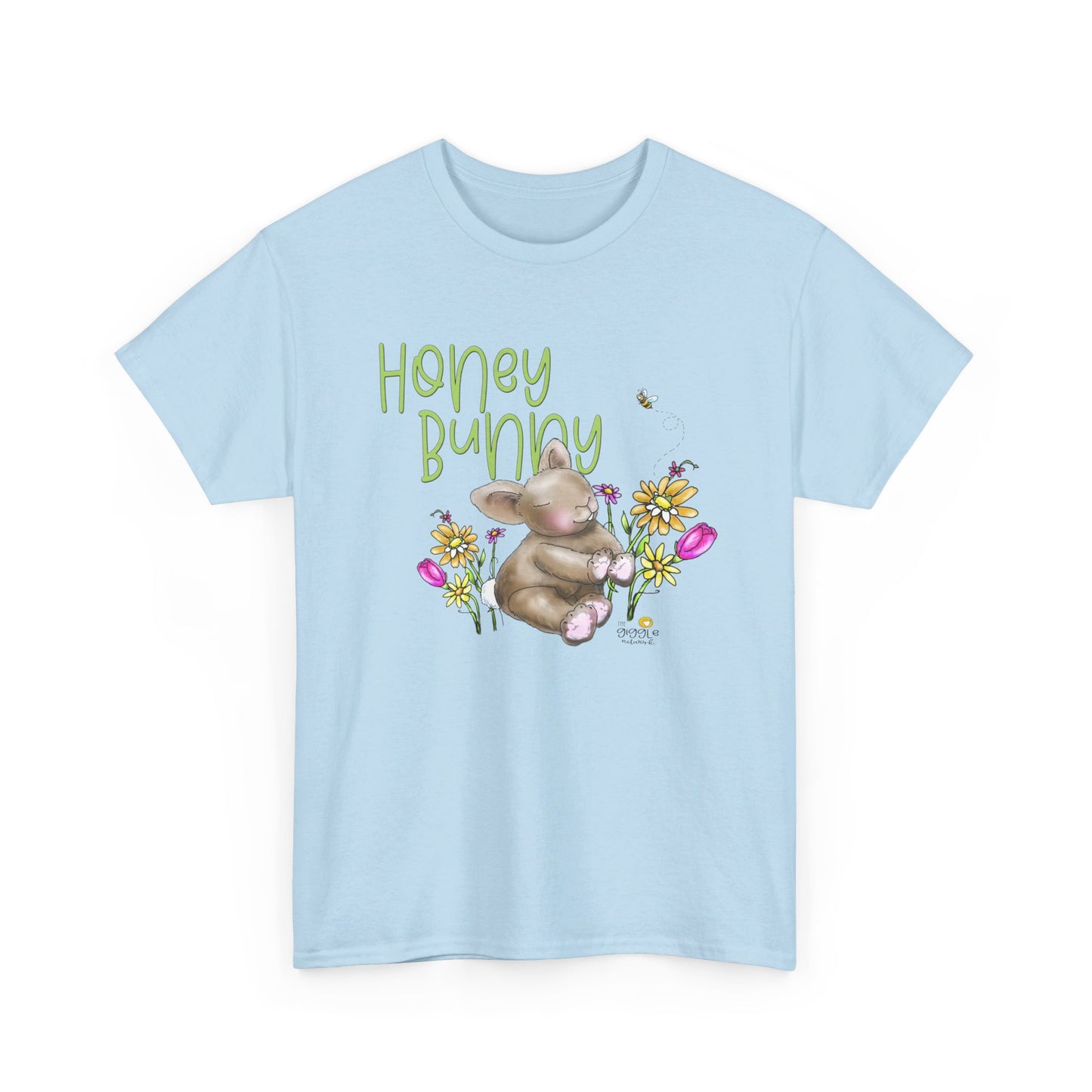 Honey Bunny by The Giggle Network, Spring Tshirt, Bunny shirt, Springtime designs, flowers tshirt by the GIggle Network