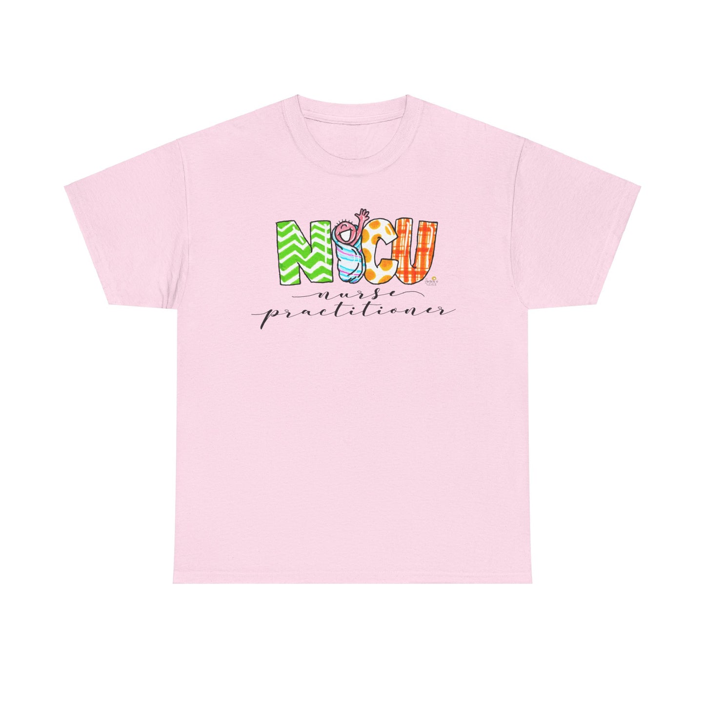 Nurse Practitioner Tee with Baby Swaddle Design