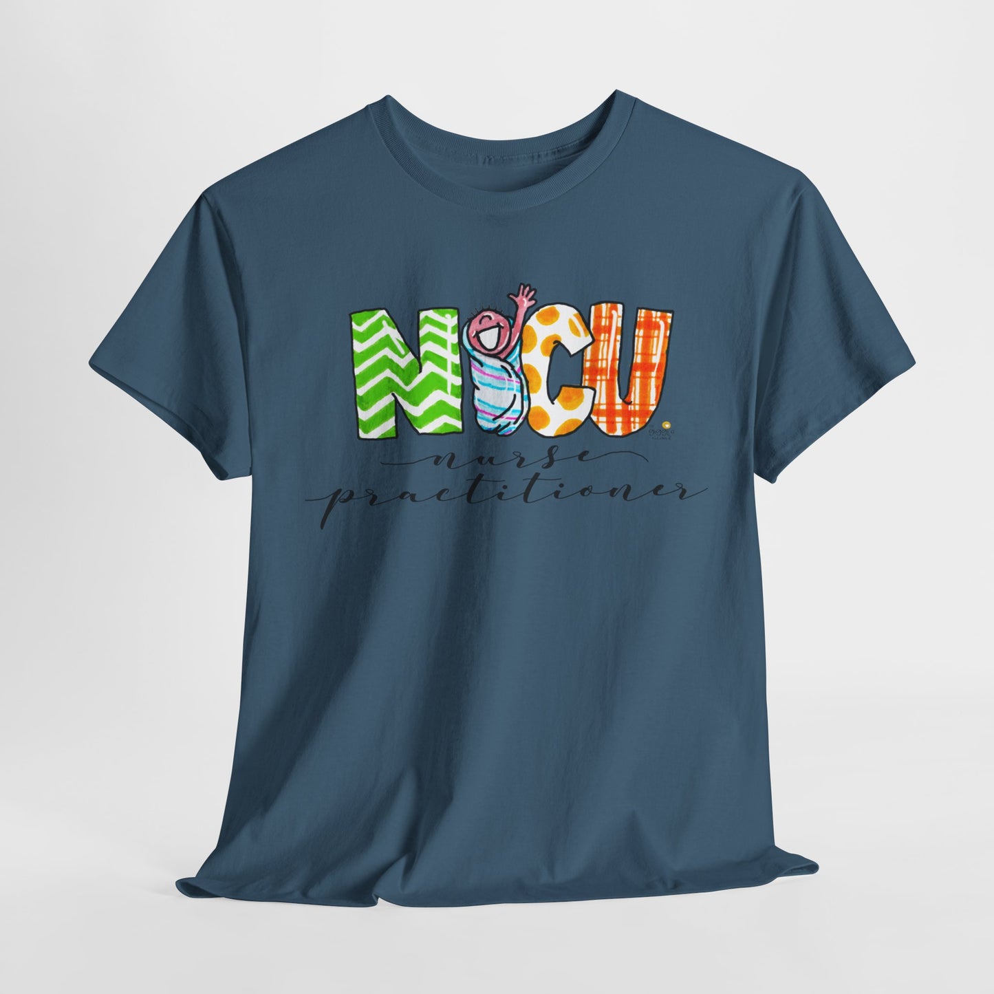 Nurse Practitioner Tee with Baby Swaddle Design