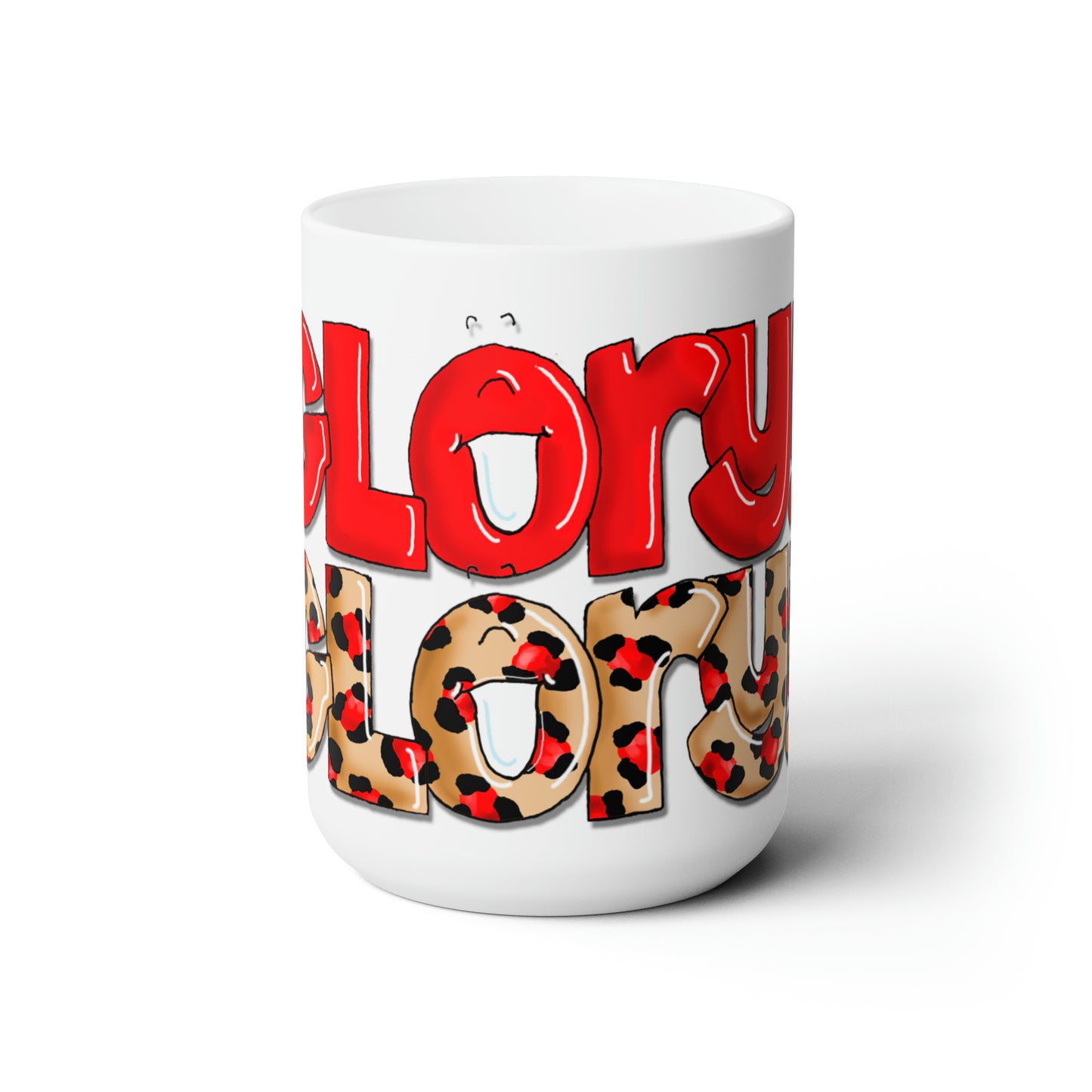 Glory Glory Mug. Cheetah print, Go Dawgs !Ceramic Mug 15oz