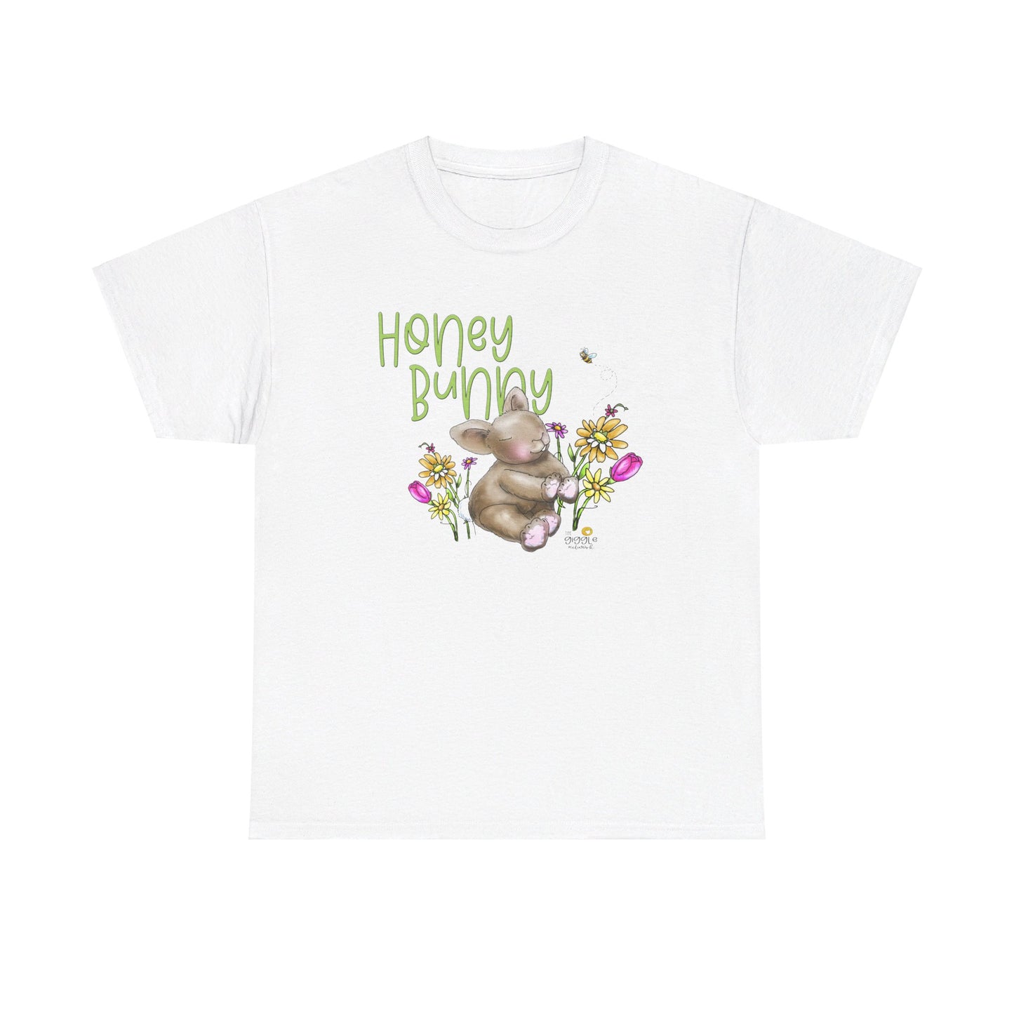 Honey Bunny by The Giggle Network, Spring Tshirt, Bunny shirt, Springtime designs, flowers tshirt by the GIggle Network