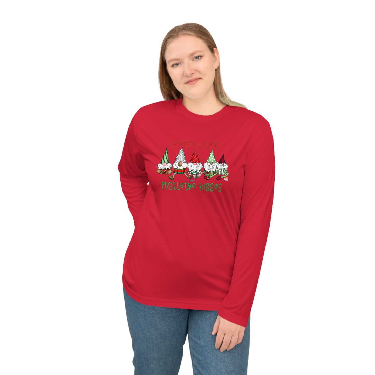 Gnomie Wishes and Mistletoes Kisses Long Sleeve Shirt by The Giggle Network