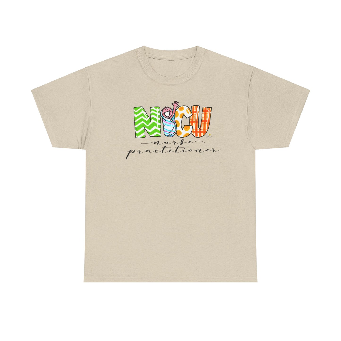 Nurse Practitioner Tee with Baby Swaddle Design
