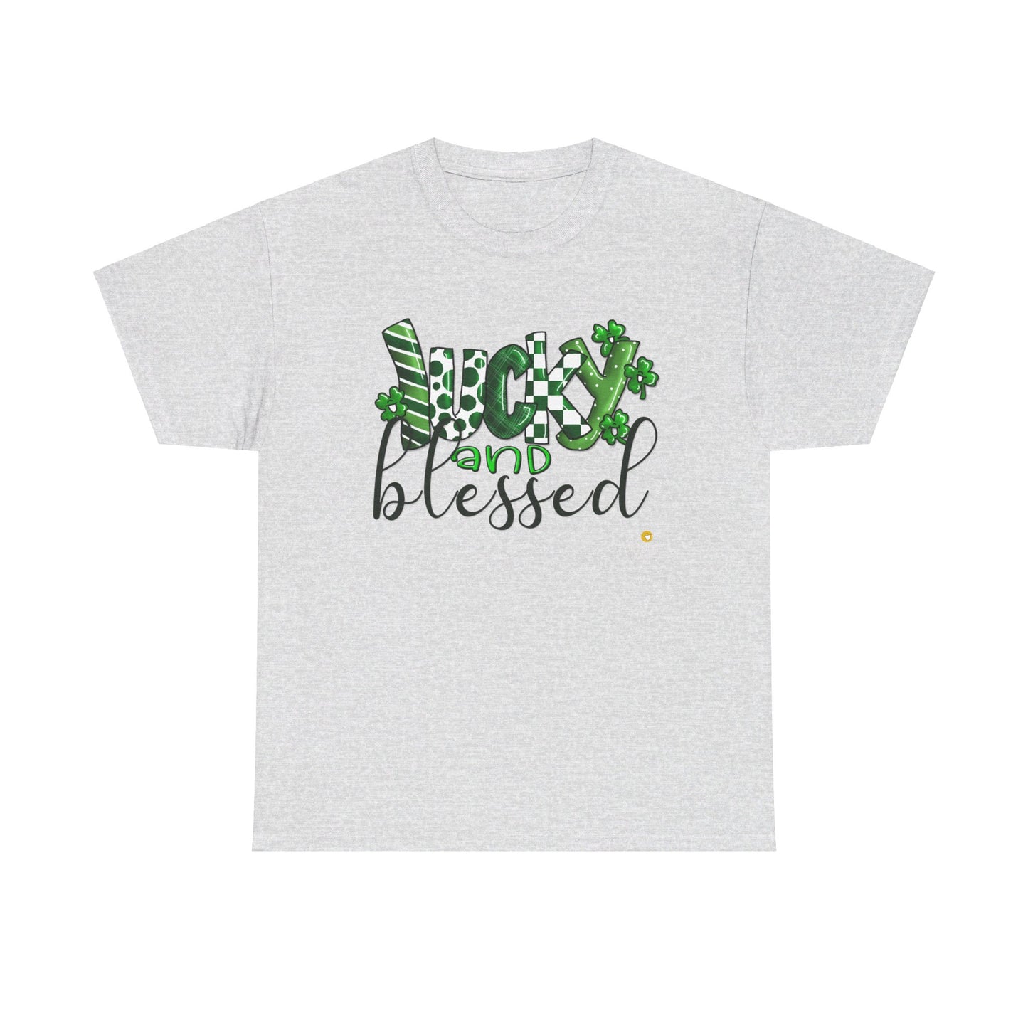 Lucky and blessed tshirt, Clovers,  St Patricks day tshirt, Lucky and Blessed by The Giggle Network,All images are Copyrighted by Laurie Repetto and The GIggle Network, and cannot be reproduced without written and dated permission from the artist.