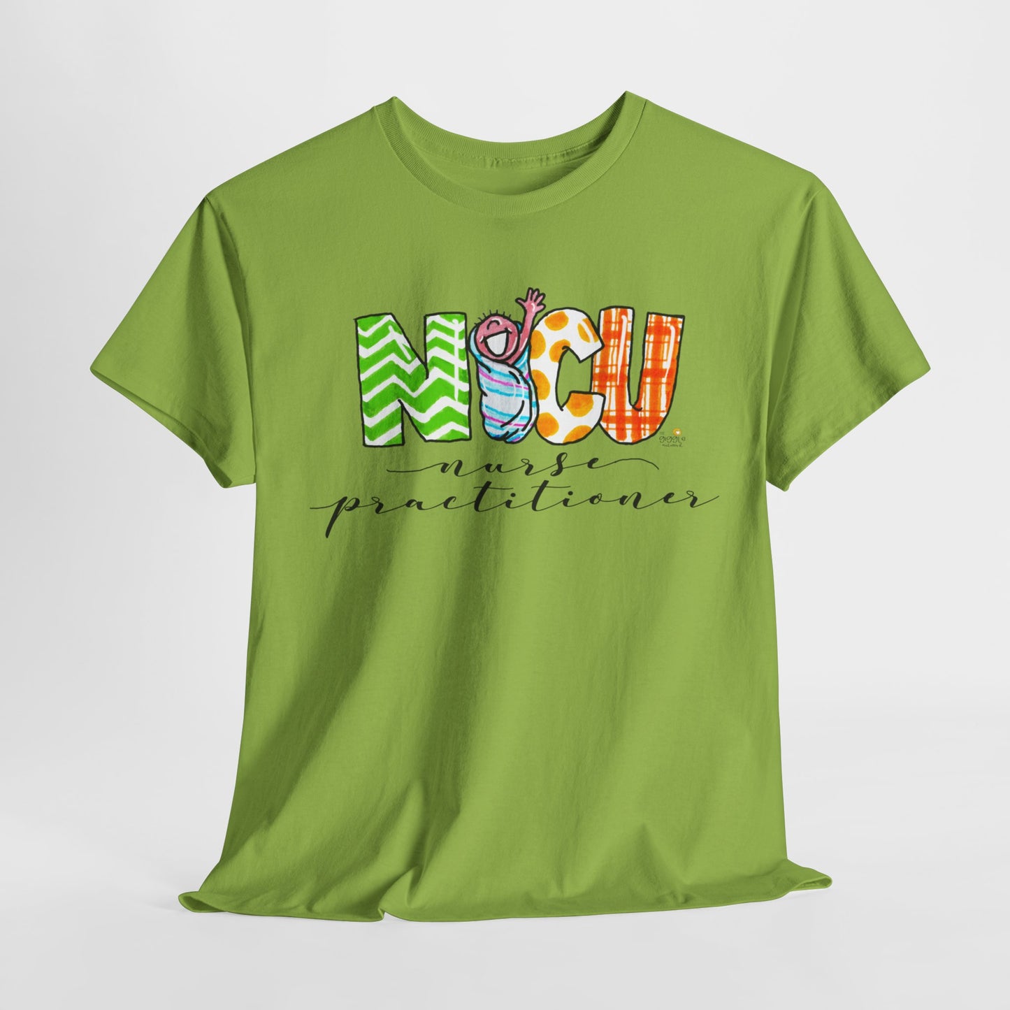 Nurse Practitioner Tee with Baby Swaddle Design