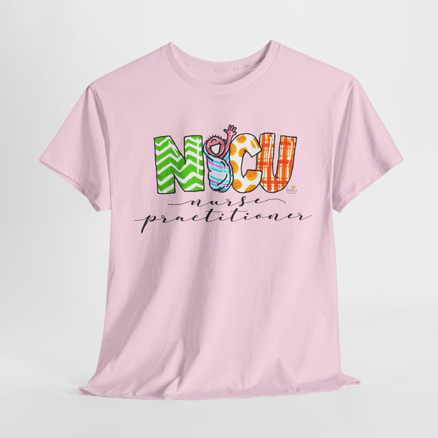 Nurse Practitioner Tee with Baby Swaddle Design