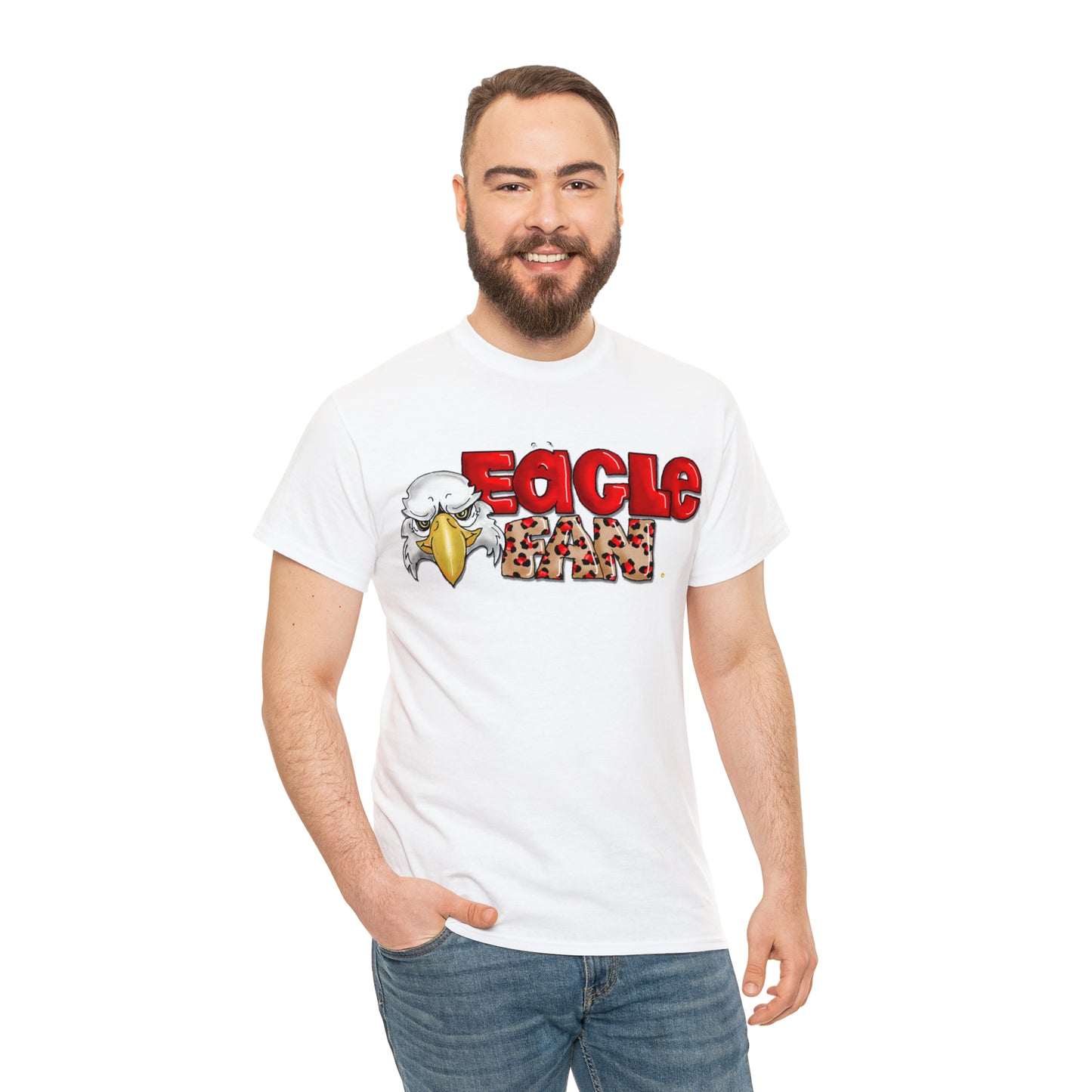 Eagle Fan (cheetah) Tshirt by The Giggle Network created by Laurie Repetto