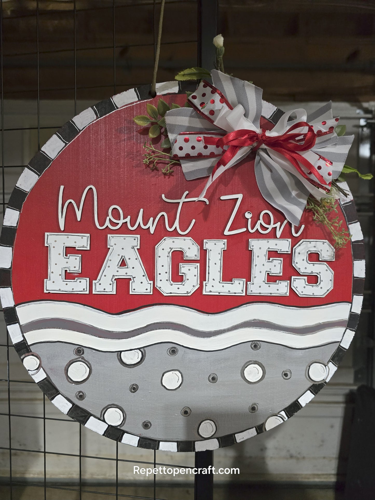 Mount Zion Door Hanger Checkered Edge