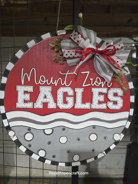 Mount Zion Door Hanger Checkered Edge
