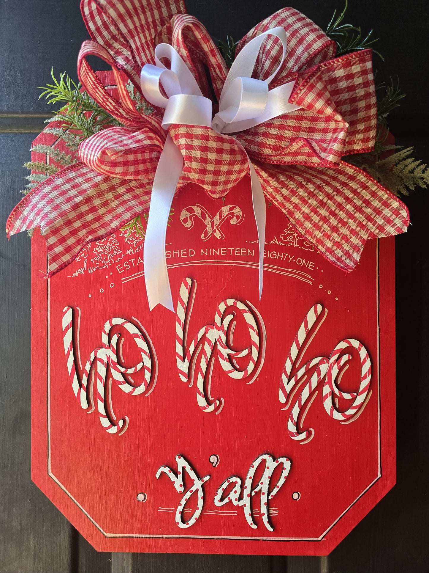 HO HO HO Y'all Door Hanger