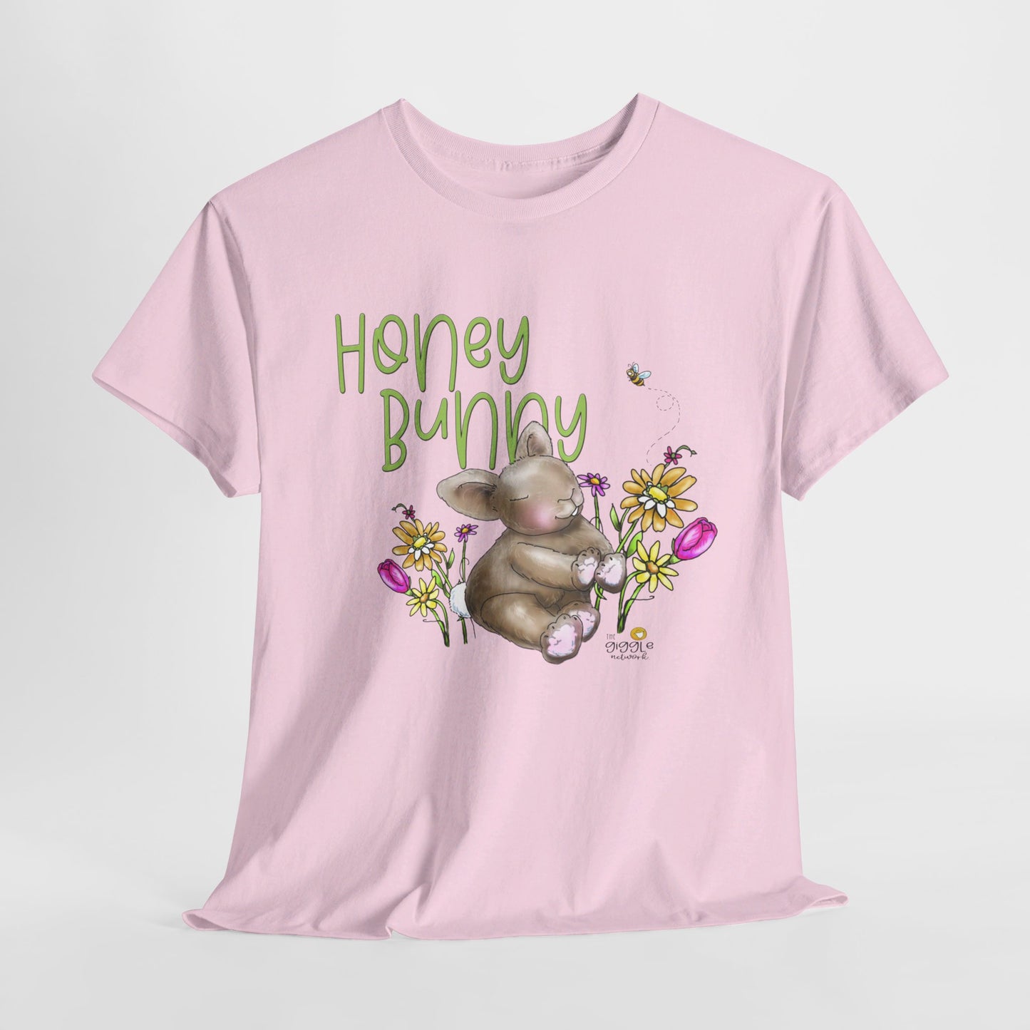 Honey Bunny by The Giggle Network, Spring Tshirt, Bunny shirt, Springtime designs, flowers tshirt by the GIggle Network