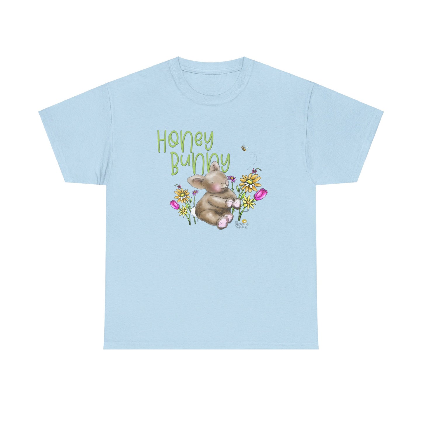 Honey Bunny by The Giggle Network, Spring Tshirt, Bunny shirt, Springtime designs, flowers tshirt by the GIggle Network