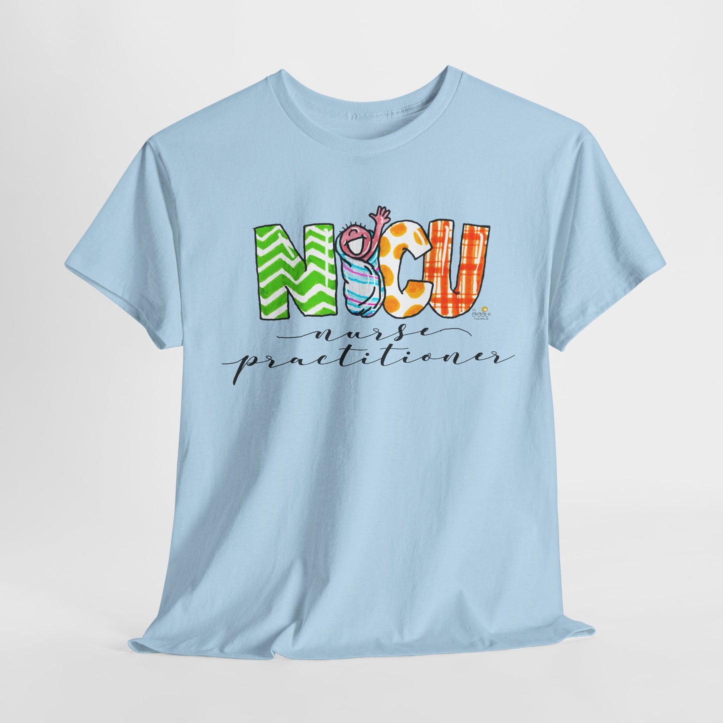 Nurse Practitioner Tee with Baby Swaddle Design