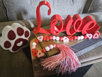 LOVE 3D printed word for desk, mantle, gift, or home decor