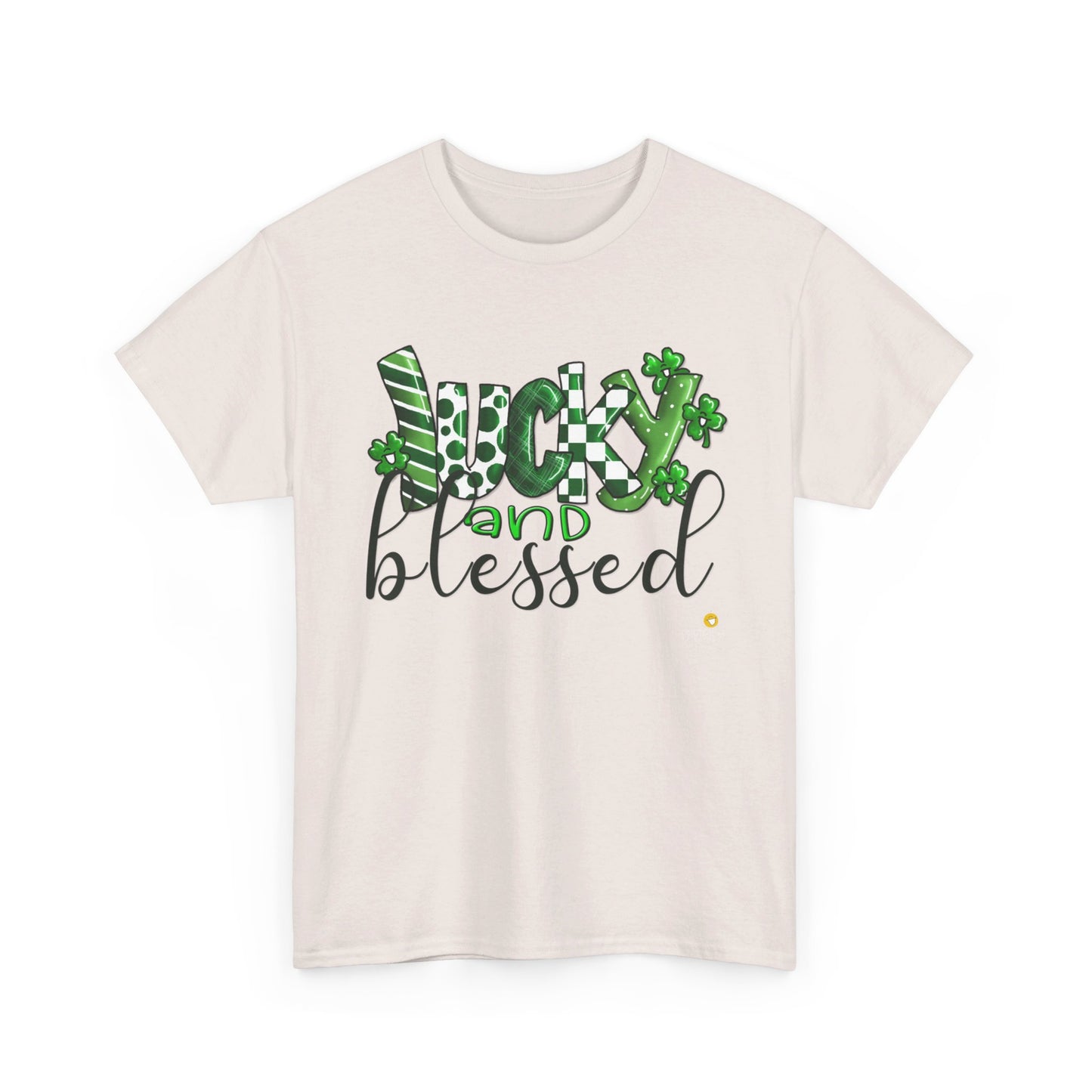 Lucky and blessed tshirt, Clovers,  St Patricks day tshirt, Lucky and Blessed by The Giggle Network,All images are Copyrighted by Laurie Repetto and The GIggle Network, and cannot be reproduced without written and dated permission from the artist.