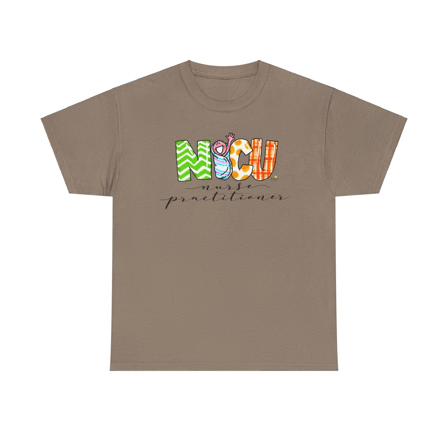 Nurse Practitioner Tee with Baby Swaddle Design