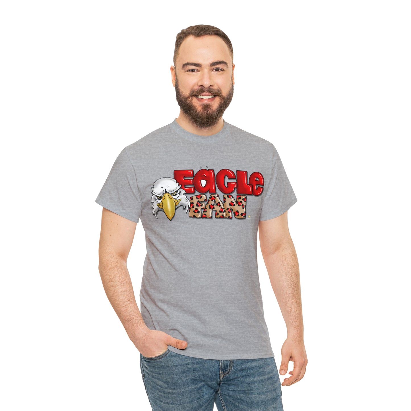 Eagle Fan (cheetah) Tshirt by The Giggle Network created by Laurie Repetto