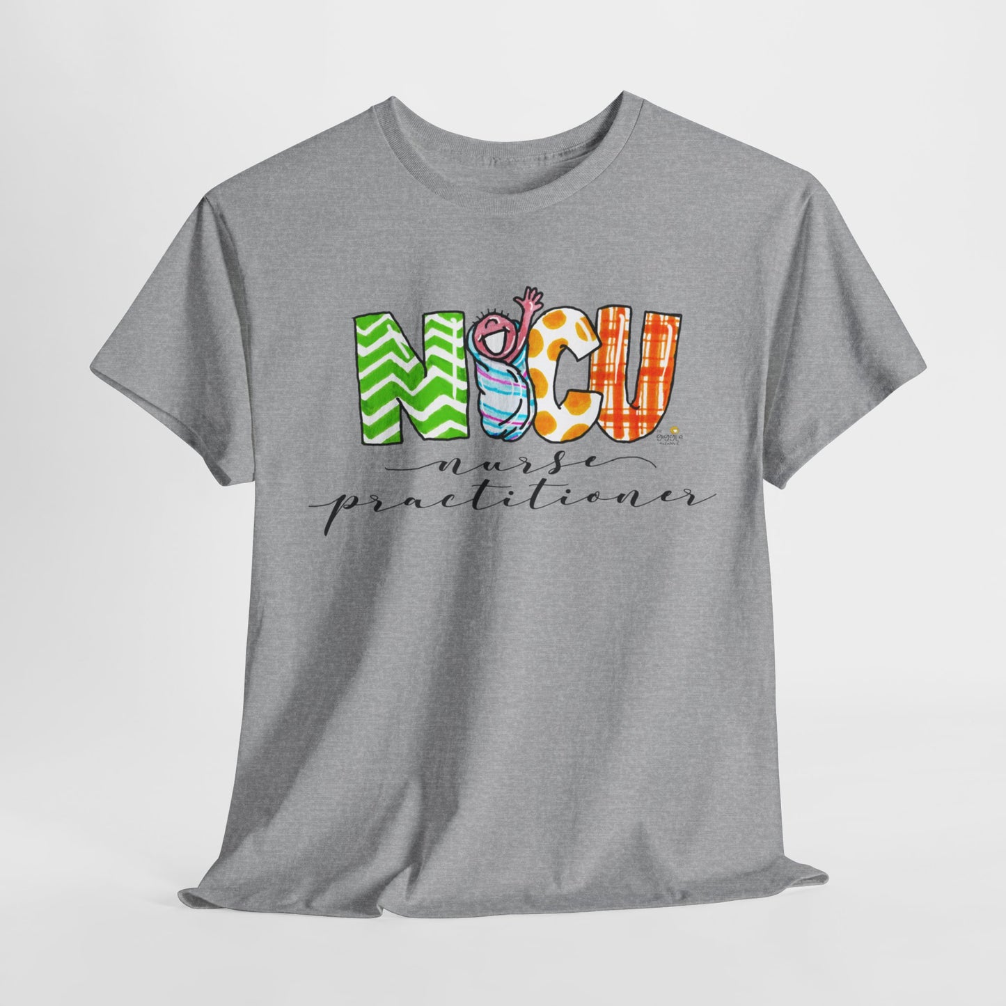 Nurse Practitioner Tee with Baby Swaddle Design