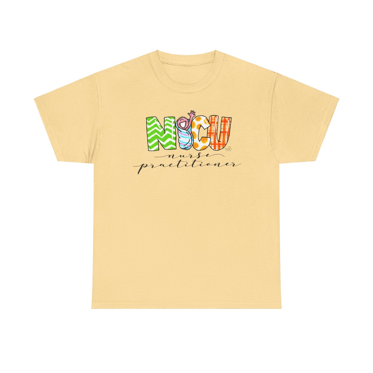 Nurse Practitioner Tee with Baby Swaddle Design