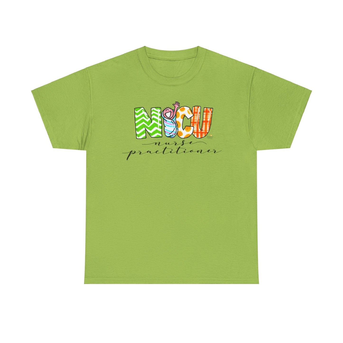 Nurse Practitioner Tee with Baby Swaddle Design