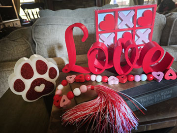 LOVE 3D printed word for desk, mantle, gift, or home decor