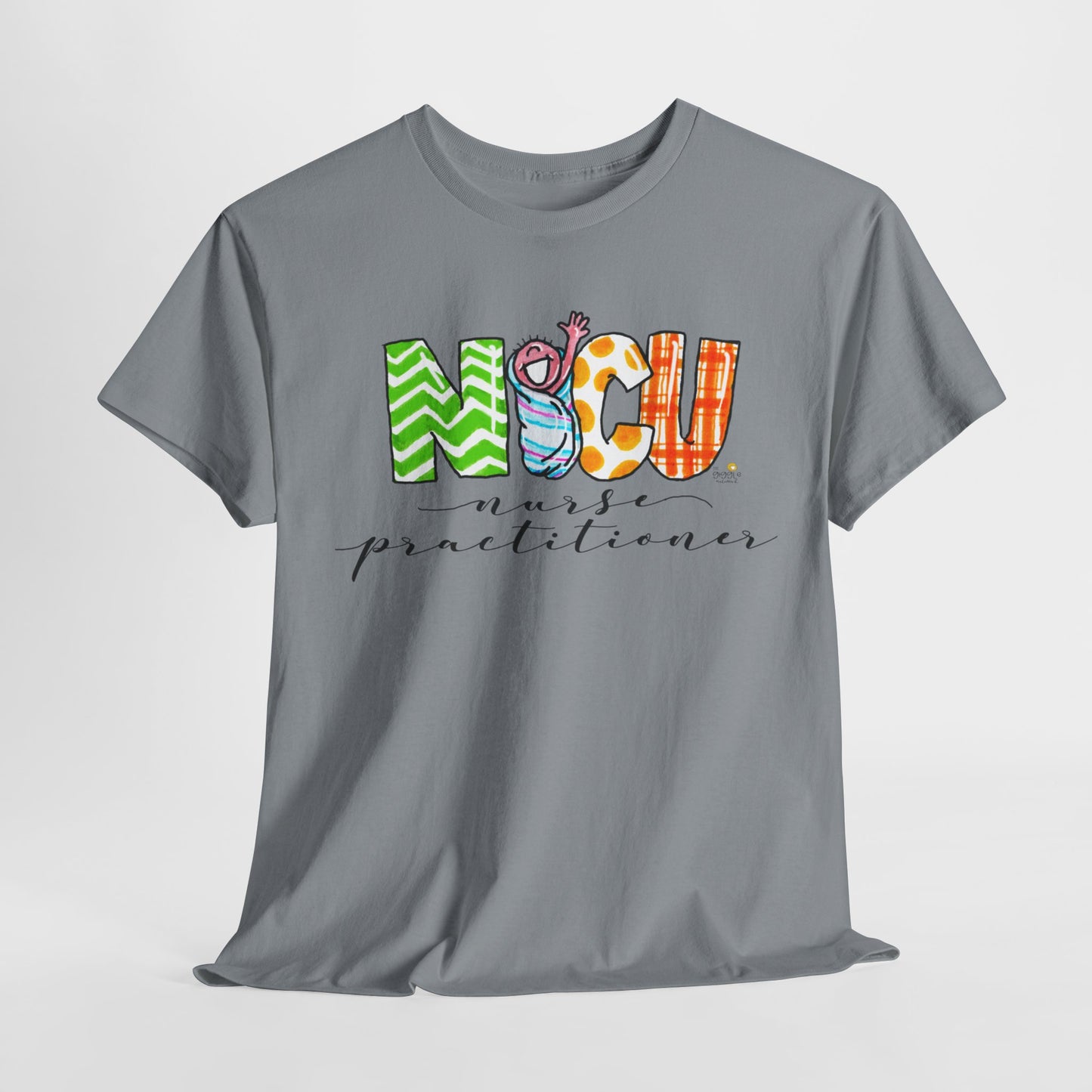 Nurse Practitioner Tee with Baby Swaddle Design