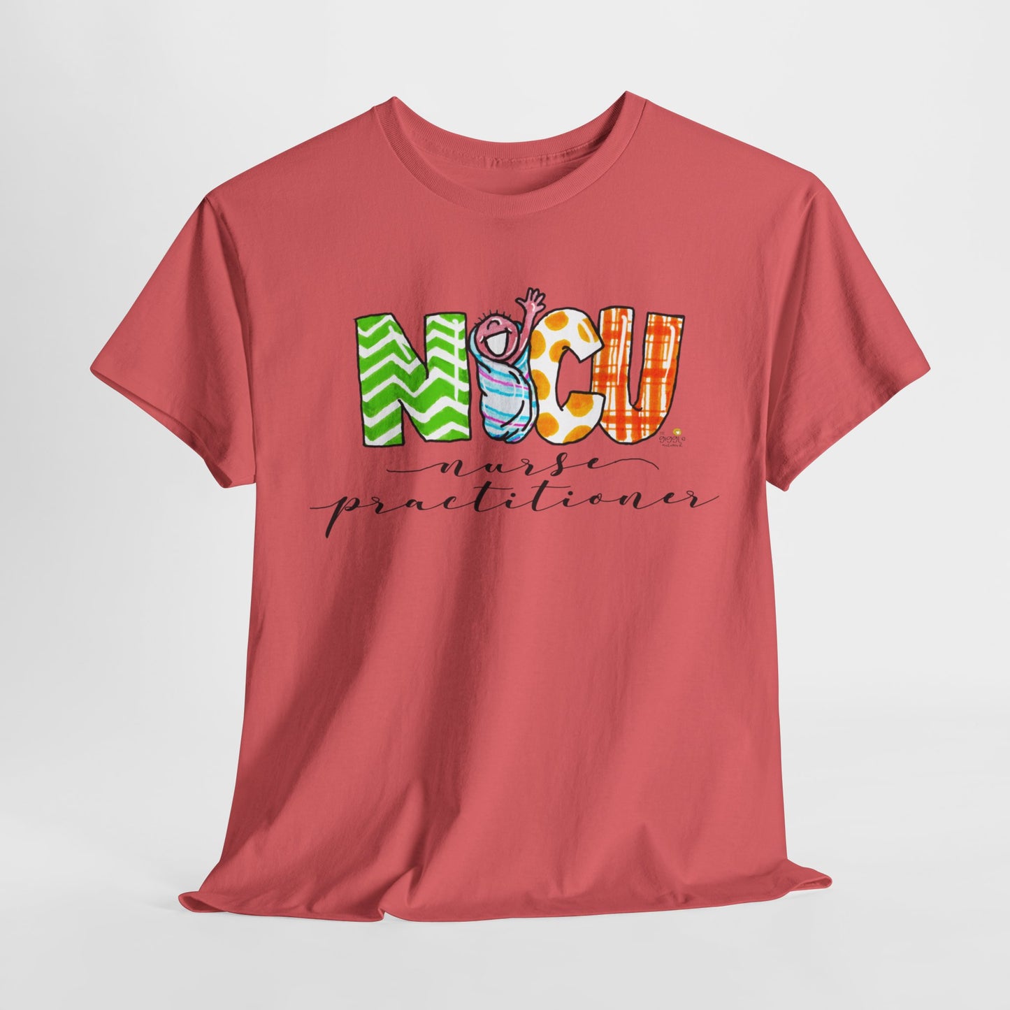 Nurse Practitioner Tee with Baby Swaddle Design
