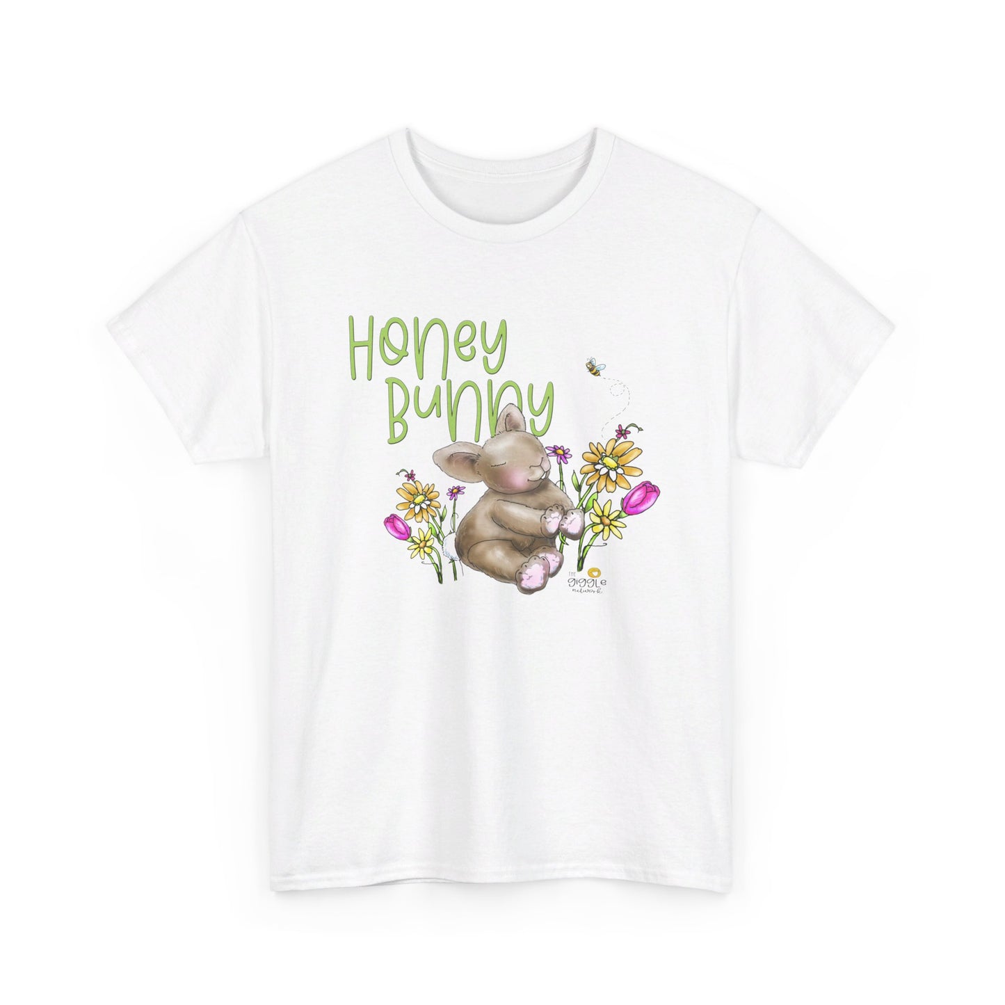 Honey Bunny by The Giggle Network, Spring Tshirt, Bunny shirt, Springtime designs, flowers tshirt by the GIggle Network