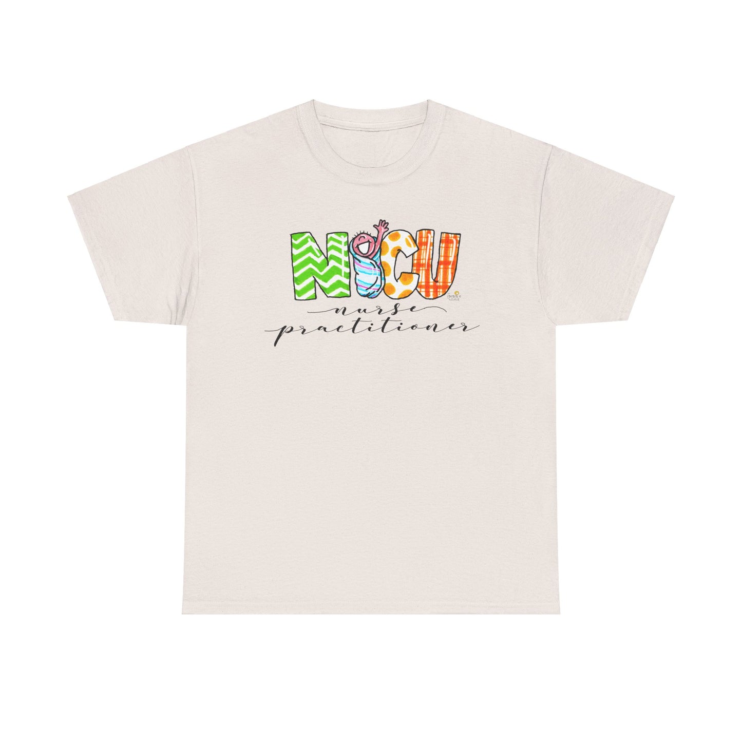 Nurse Practitioner Tee with Baby Swaddle Design