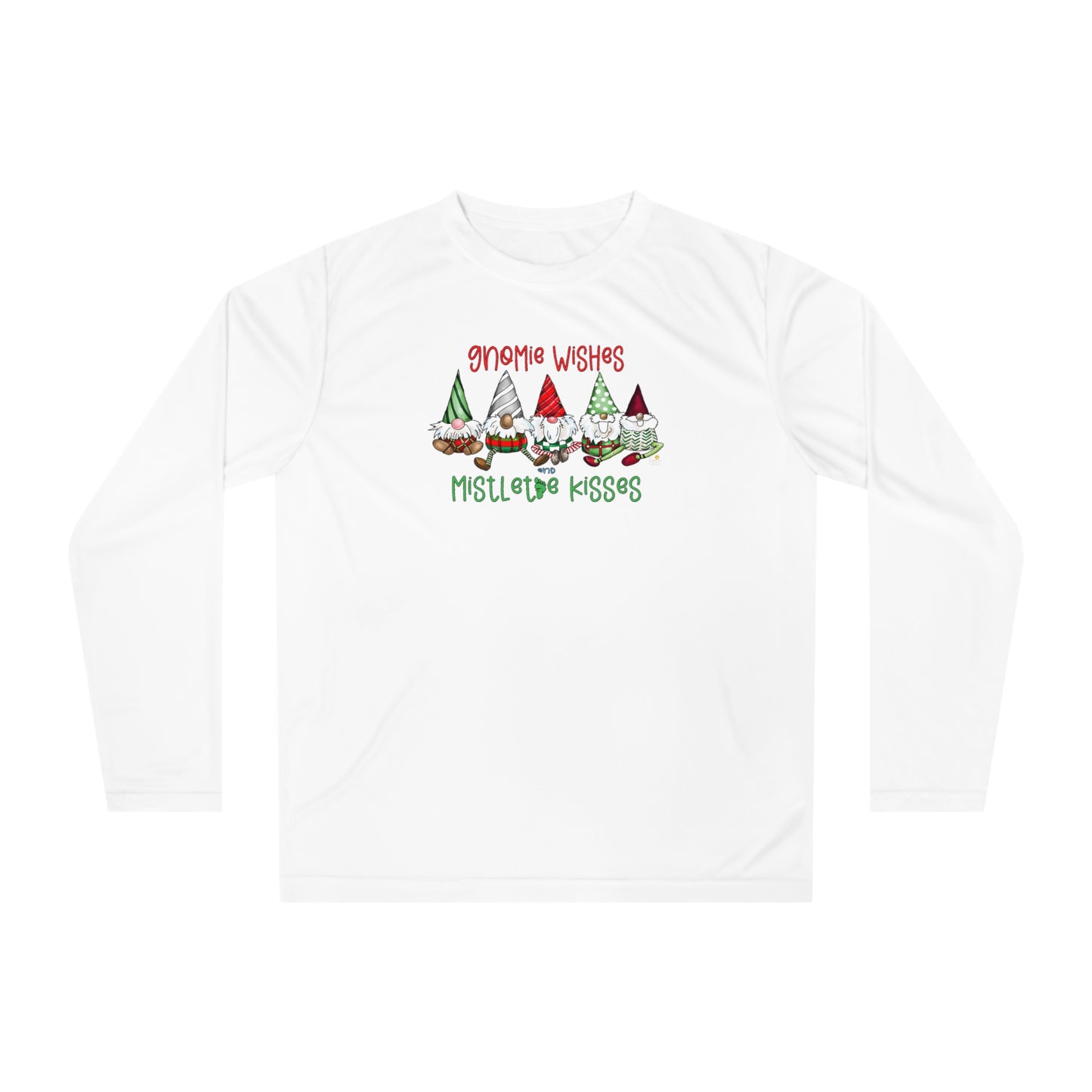 Gnomie Wishes and Mistletoes Kisses Long Sleeve Shirt by The Giggle Network