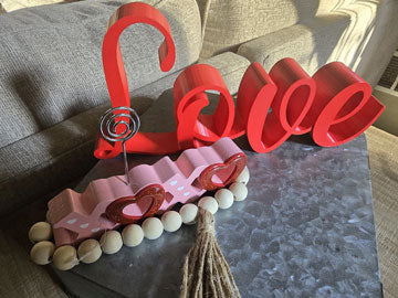 LOVE 3D printed word for desk, mantle, gift, or home decor